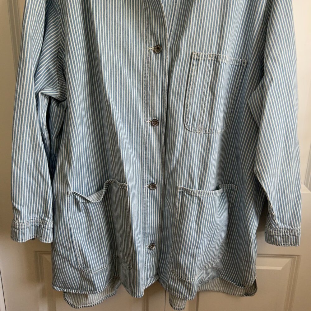 Old Navy - Railroad Striped Utility Jacket - Never Worn - Size 3X - Picture 3 of 7
